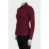 Burgundy fitted shirt