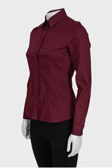 Burgundy fitted shirt