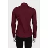 Burgundy fitted shirt