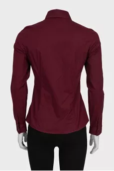 Burgundy fitted shirt