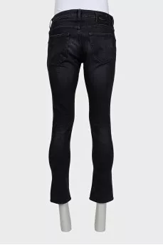 Men's straight black jeans