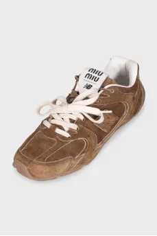 Коричневі кросівки 530 SL by Miu Miu x New Balance