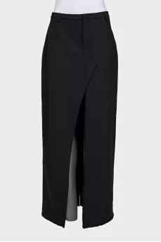 Black wool skirt