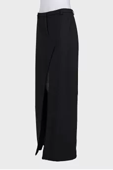 Black wool skirt