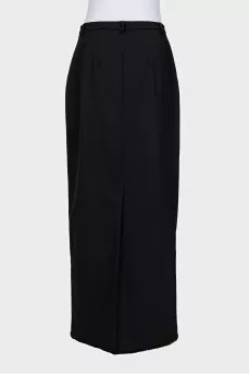Black wool skirt