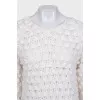 White chunky knit sweater