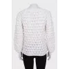 White chunky knit sweater