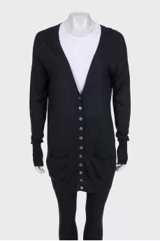 Black long cardigan
