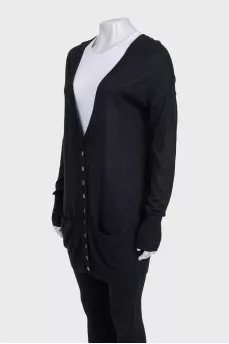 Black long cardigan
