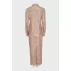 Pink suit decorated with sequins