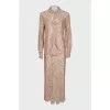 Pink suit decorated with sequins