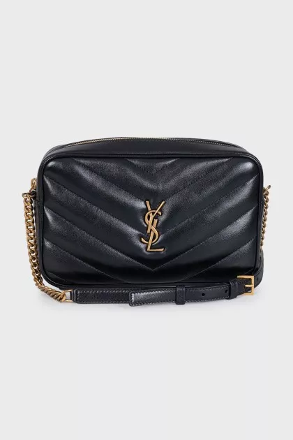 Black leather Loulou bag