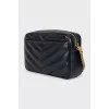 Black leather Loulou bag