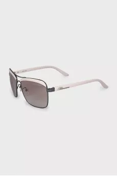 Sunglasses with light frames and logo
