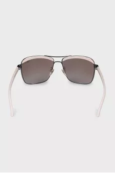 Sunglasses with light frames and logo