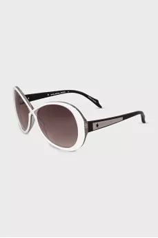 Black and white frame sunglasses