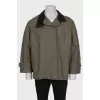 Men's green straight-cut jacket