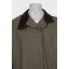 Men's green straight-cut jacket