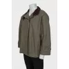 Men's green straight-cut jacket