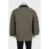 Men's green straight-cut jacket