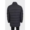 Men's gray quilted down jacket