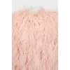 Pink jacket decorated with feathers