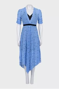 Blue dress with heart print