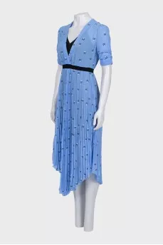 Blue dress with heart print