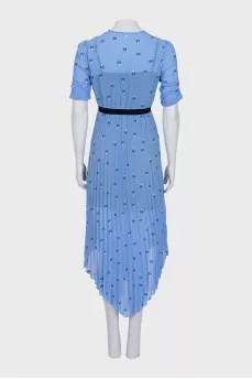 Blue dress with heart print