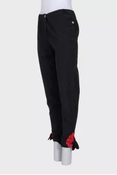 Vintage trousers with embellished legs