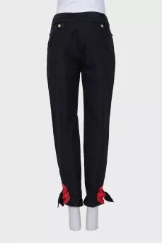 Vintage trousers with embellished legs