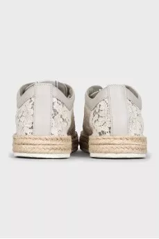 White lace sneakers