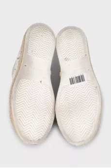 White lace sneakers
