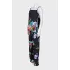 Black suit with floral print