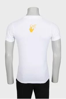Men's T-shirt with black and white print