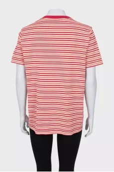 Striped T-shirt with patch