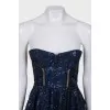 Blue top decorated with sequins