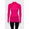 Pink fitted turtleneck