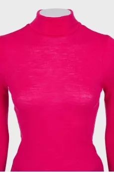 Pink fitted turtleneck