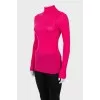 Pink fitted turtleneck