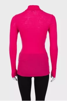 Pink fitted turtleneck