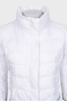 Shortened demi-season jacket with a zipper