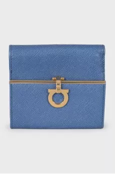 Blue leather wallet