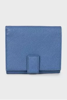 Blue leather wallet
