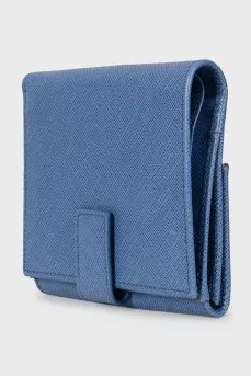 Blue leather wallet
