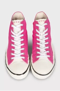 Pink textile sneakers