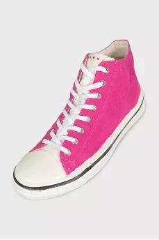 Pink textile sneakers