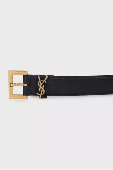 Cassandre black leather belt