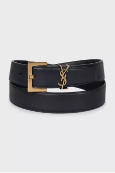 Cassandre black leather belt