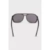 Gray sunglasses with clear frames